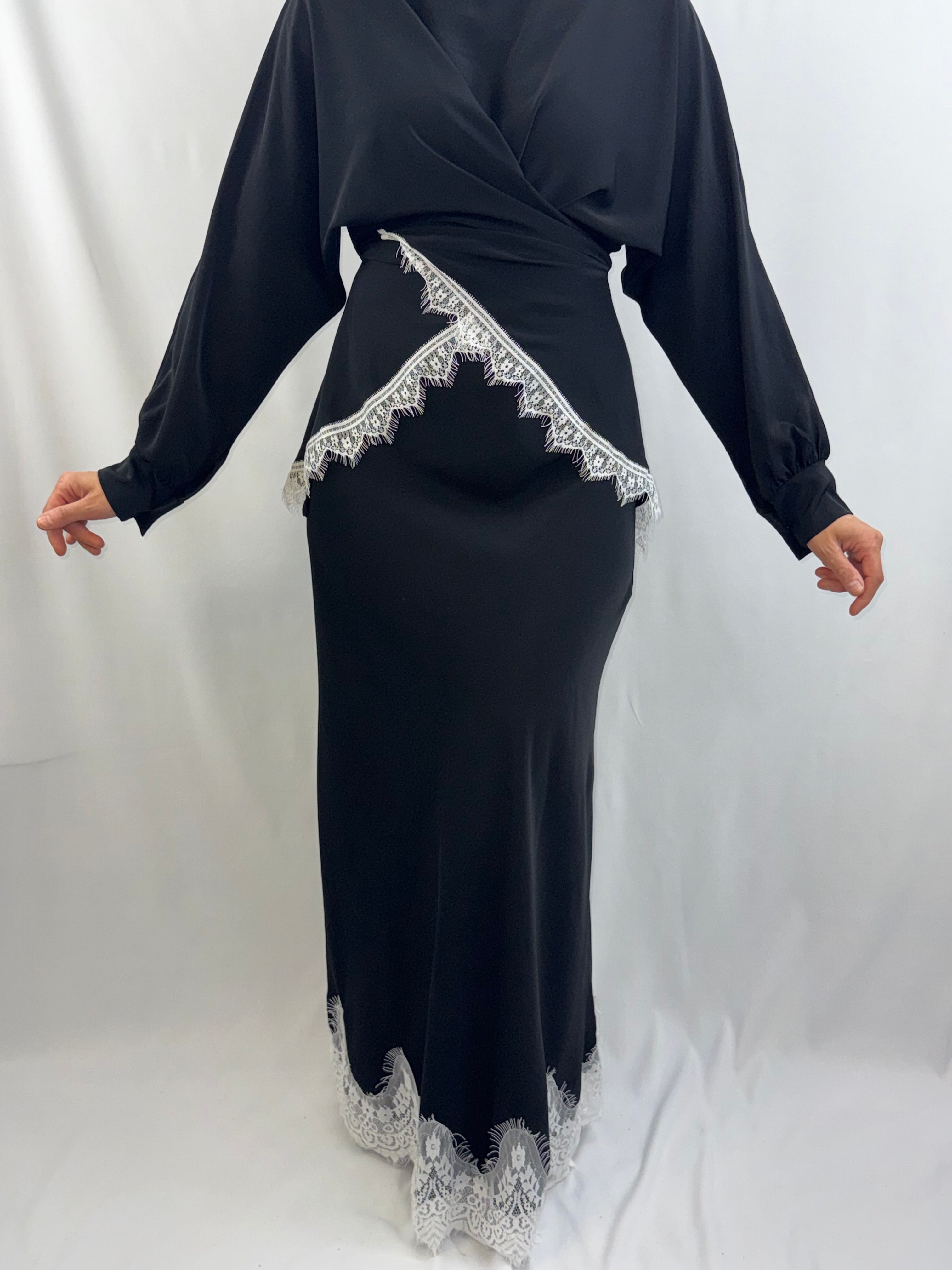 Elegantes 2-Teiler Satin-Set