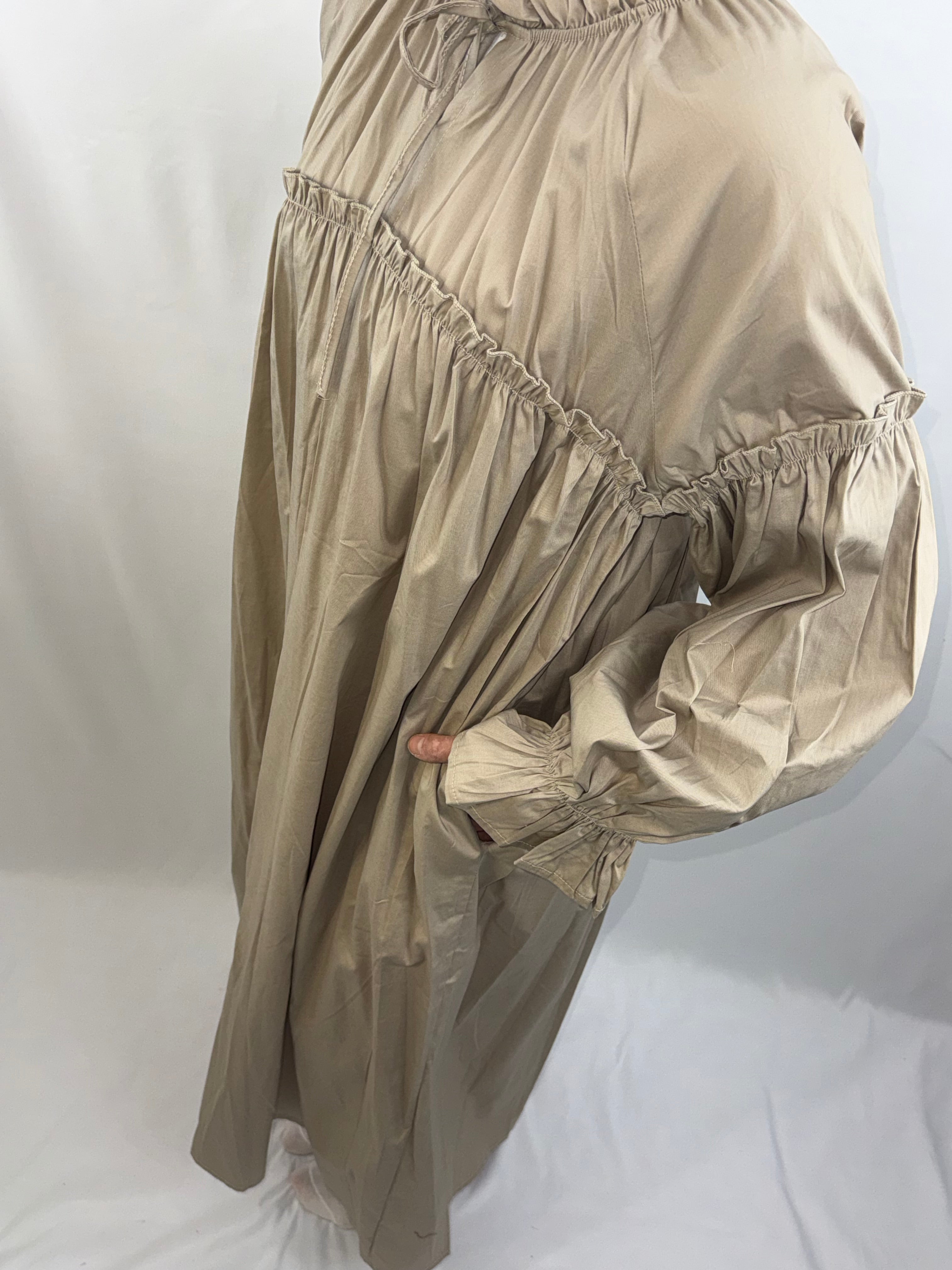 Boho Maxi-Kleid / Hängerkleid mit Rüschen & Volants
