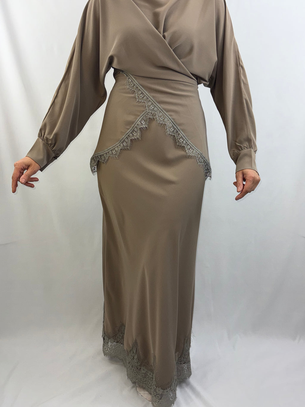 Elegantes 2-Teiler Satin-Set