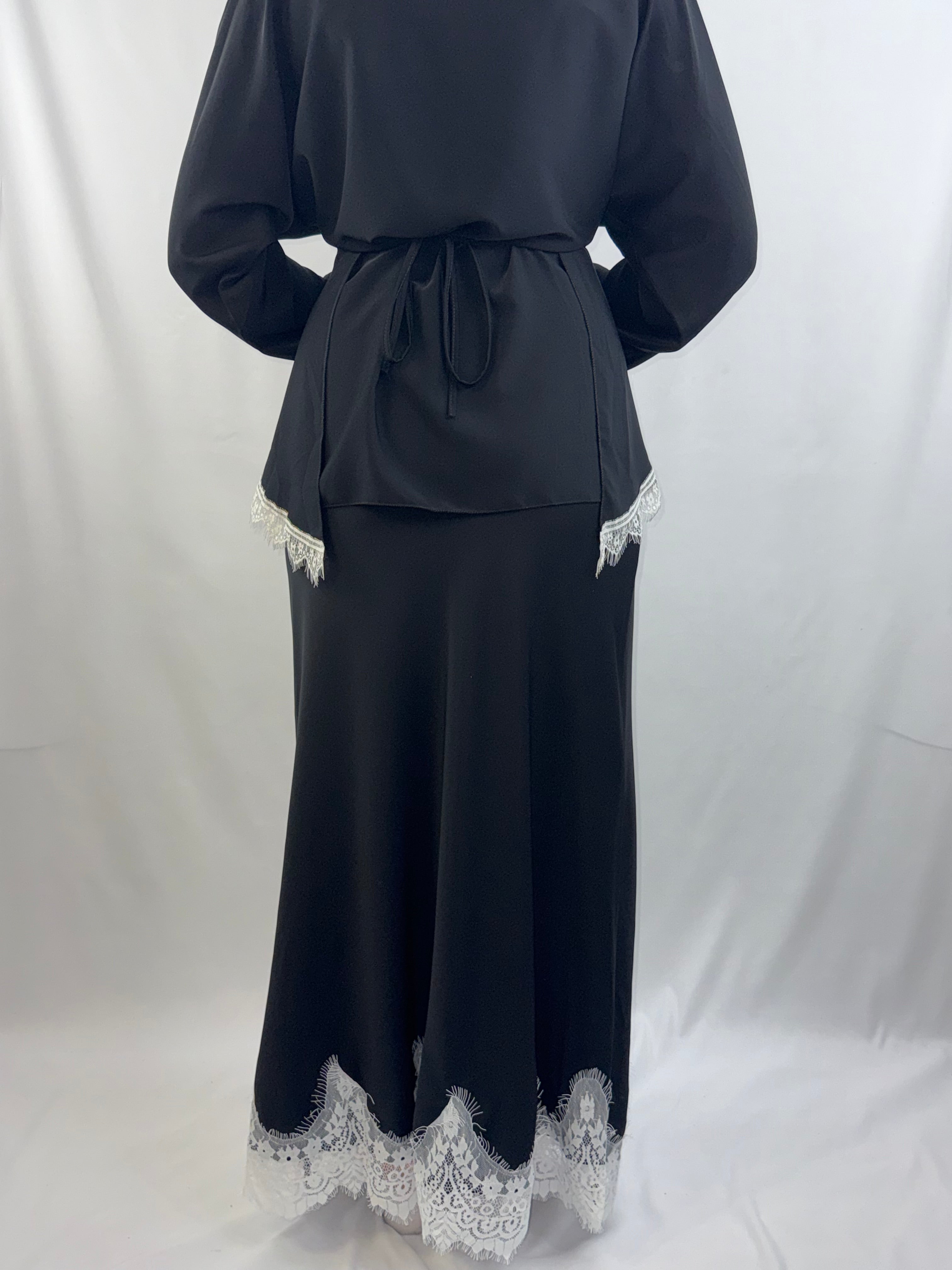 Elegantes 2-Teiler Satin-Set