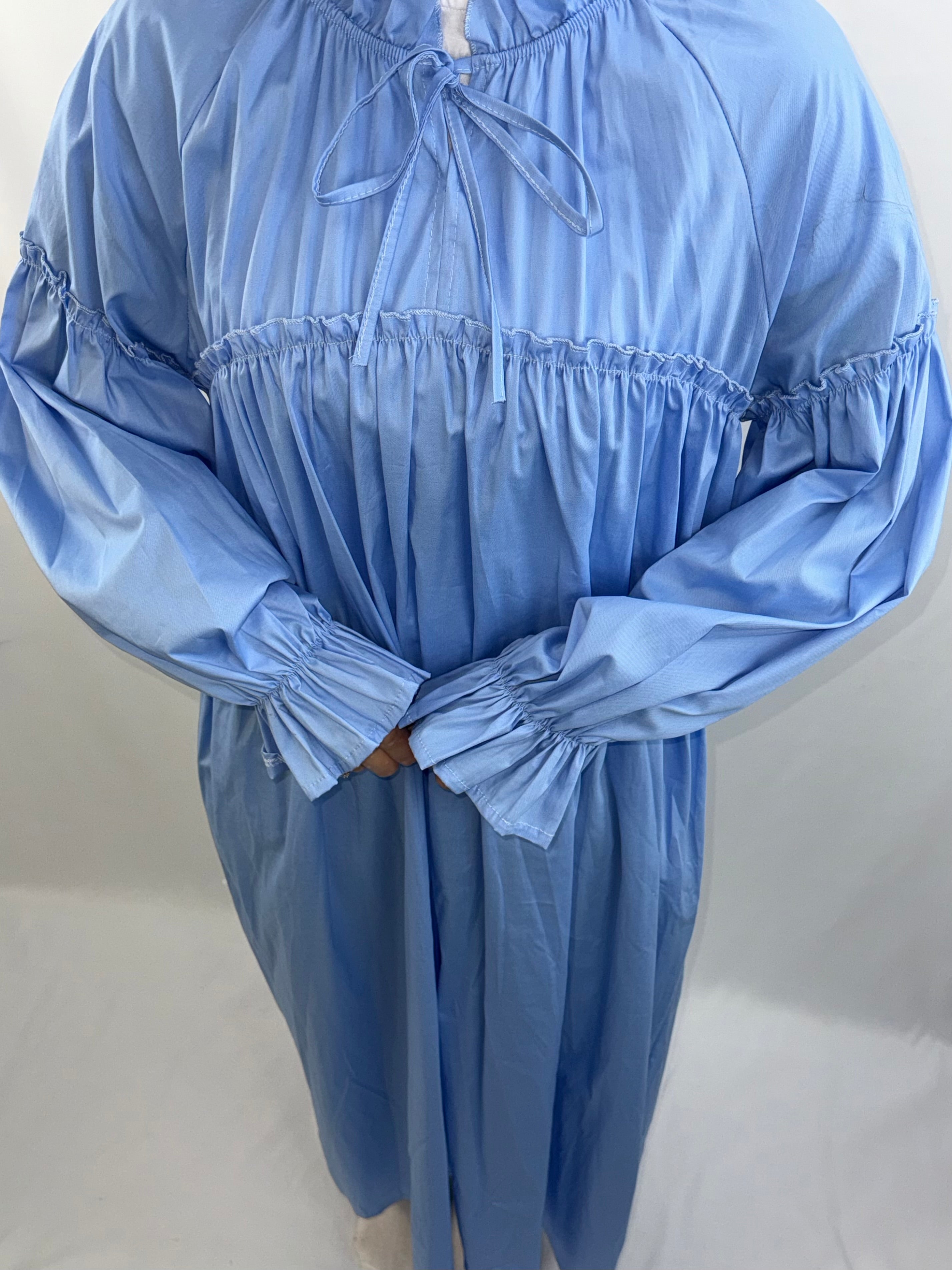 Boho Maxi-Kleid / Hängerkleid mit Rüschen & Volants